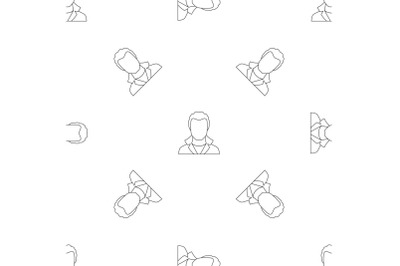 Man avatar pattern seamless vector