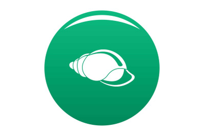 Small shell icon vector green