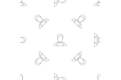 Man avatar pattern seamless vector