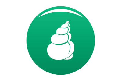 Twisted shell icon vector green