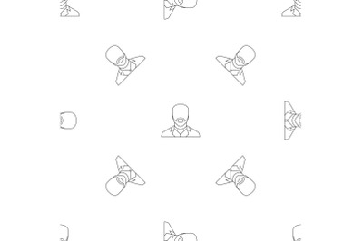 Man avatar pattern seamless vector