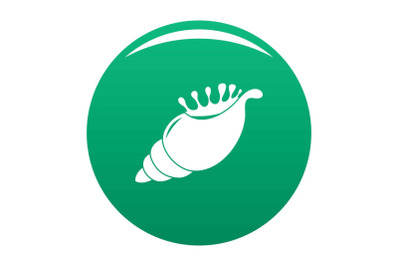 Exotic shell icon vector green