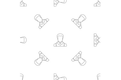 Man avatar pattern seamless vector