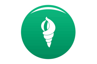 Shell as house icon vector green