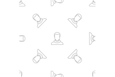 Man avatar pattern seamless vector