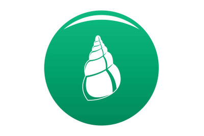 Wild shell icon vector green