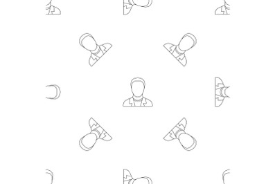 Man avatar pattern seamless vector