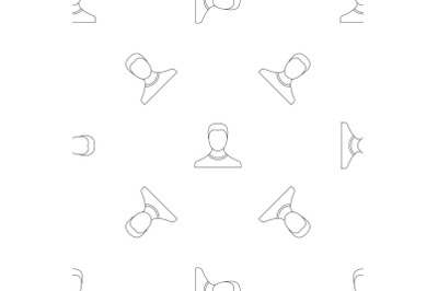 Man avatar pattern seamless vector