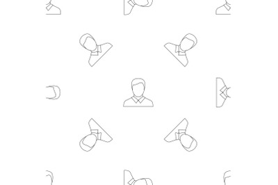 Man avatar pattern seamless vector