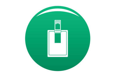 Key connector icon vector green