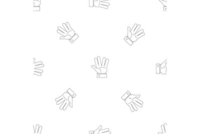 Opened palm pattern seamless vector