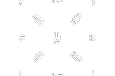 Finger up pattern seamless vector