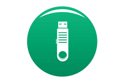 Usb icon vector green