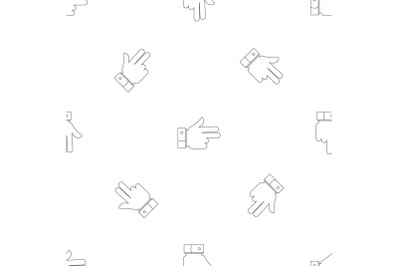 Gun gesture pattern seamless vector