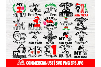 My First Christmas SVG Bundle, New Years Svg Shirt