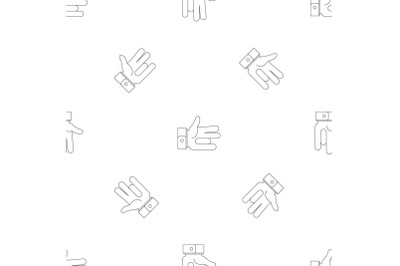 One finger pattern seamless vector