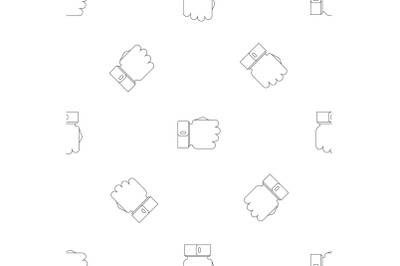 Fist pattern seamless vector