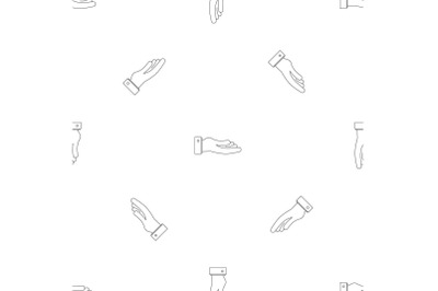 Giving gesture pattern seamless vector