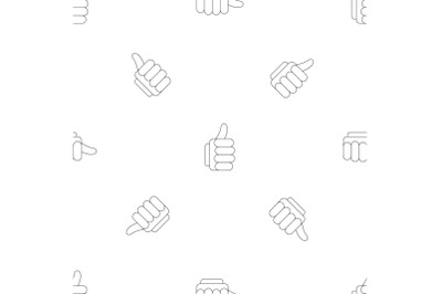 Thumb up pattern seamless vector