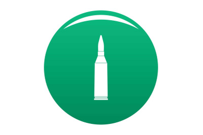 Thin cartridge icon vector green