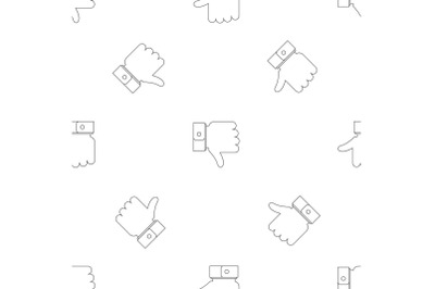 Thumb down pattern seamless vector