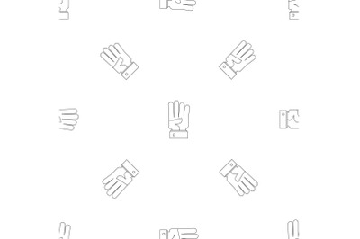 Bend finger pattern seamless vector