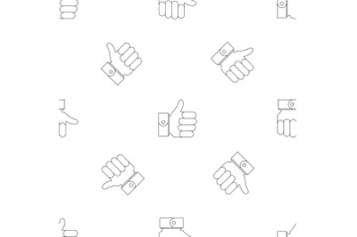 Good gesture pattern seamless vector