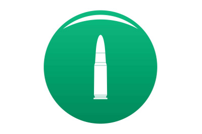 Shot cartridge icon vector green