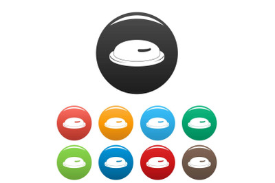 Condom icons set color