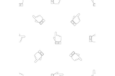 Pointing gesture pattern seamless vector