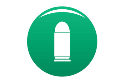 Single cartridge icon vector green