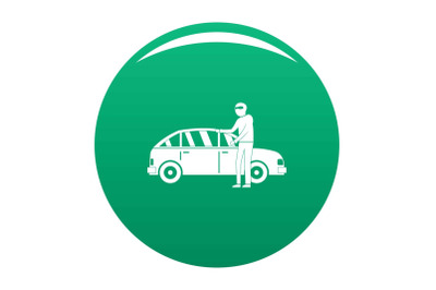 Hijacker icon vector green