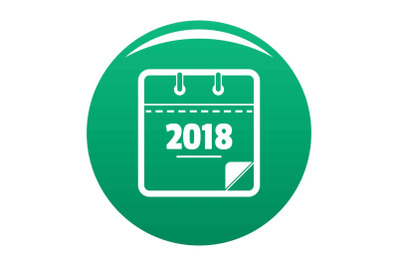 Calendar new year icon vector green