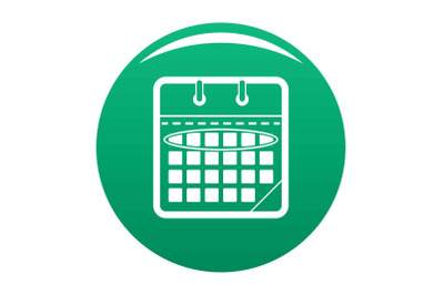 Calendar day icon vector green