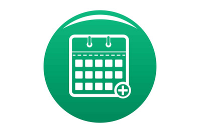 Calendar deadline icon vector green