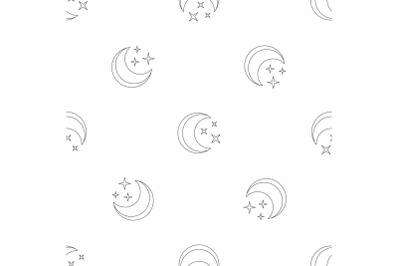 Moon pattern seamless vector