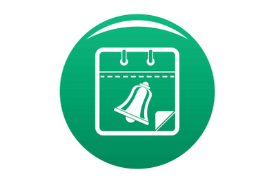 Calendar school icon vector green