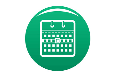 Calendar page icon vector green