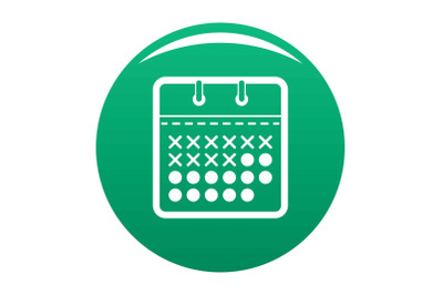 Calendar plan icon vector green