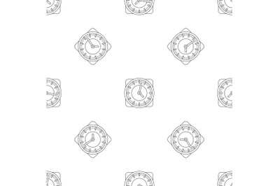 Wall clock pattern seamless vector