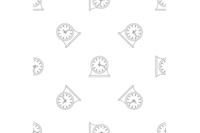 Table clock pattern seamless vector