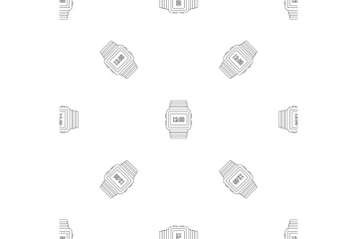 Digital watch pattern seamless vector