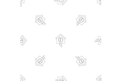 Cuckoo clock pattern seamless vector