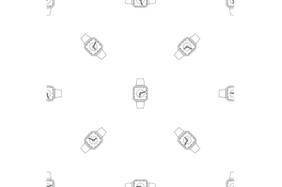 Man clock pattern seamless vector