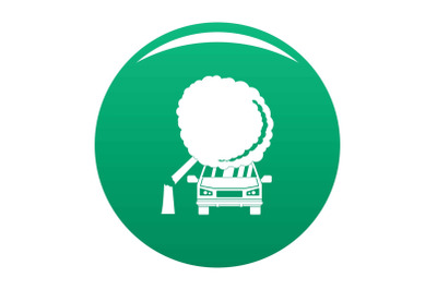 Accident icon vector green