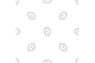 Mechanical clock pattern seamless vector