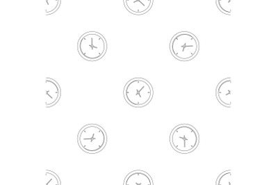 Hanging clock pattern seamless vector