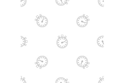 Stop stopwatch pattern seamless vector