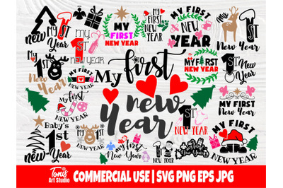 My first new Year SVG, Svg bundle, My 1st new Year Svg