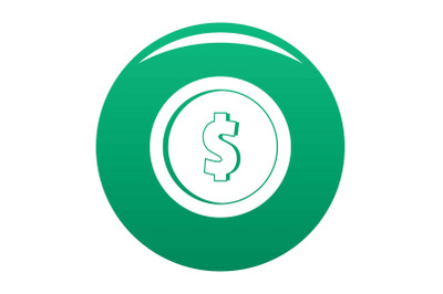 Design coin icon vector green